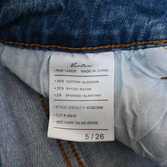 KanCan Womens 5/26 Cuffed Distressed Denim Jean Shorts - Picture 9 of 10